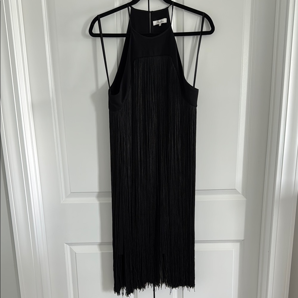 Parker Black Halter Sheath Mini Dress